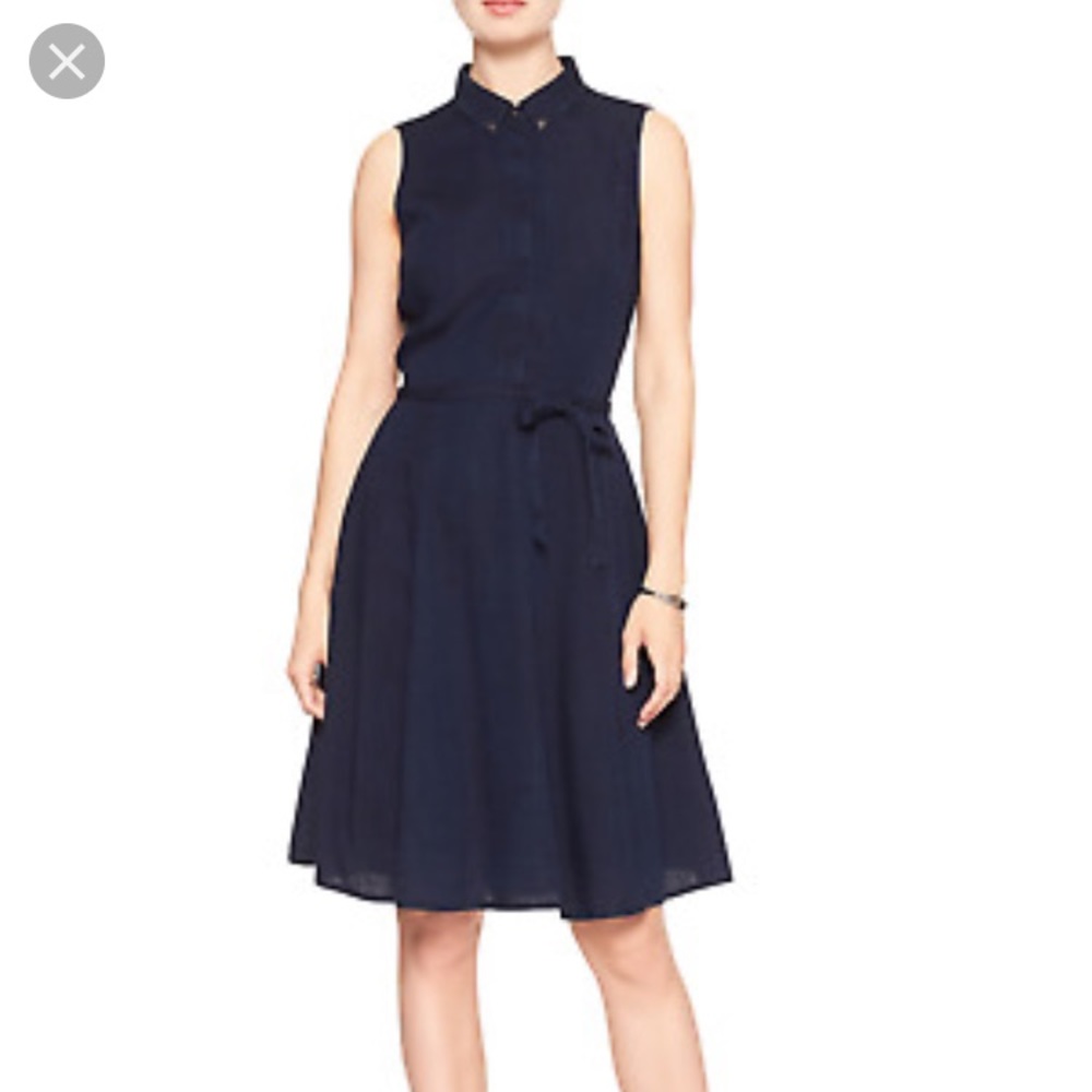 Banana Republic Dark Wash Sleeveless Dress